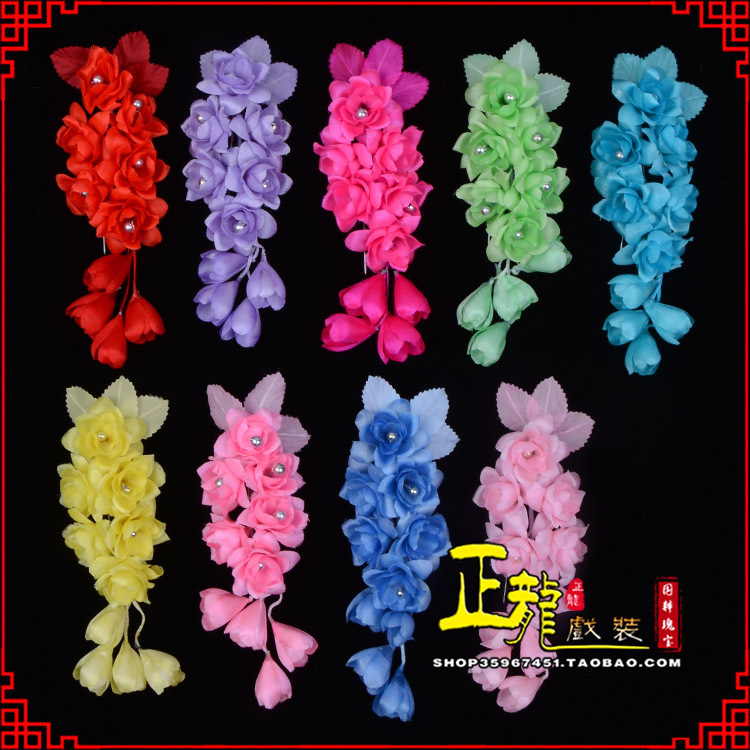 恩平鬓花头饰小花头花 真丝绢花